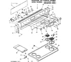 Kenmore 6286447810 backguard and cooktop assembly diagram