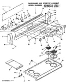 Backguard and cooktop assembly