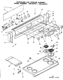 Backguard and cooktop assembly