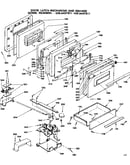 Door, latch mechanism and drawer