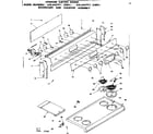 Kenmore 6286447911 backguard and cooktop assembly diagram
