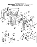 Door, latch mechanism and drawer