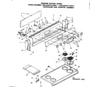 Kenmore 6286438210 backguard and cooktop assembly diagram