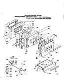 Door, latch mechanism and drawer