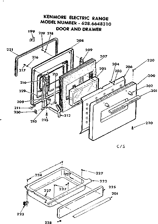 Door and drawer