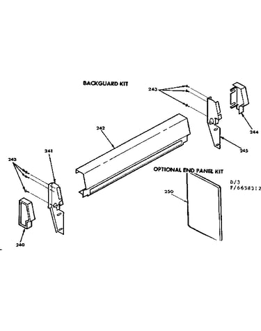 Optional backguard kit/end panel kit