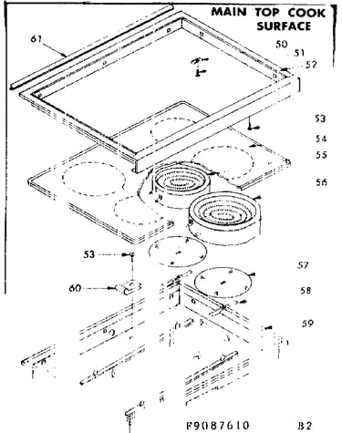 Main top cook surface