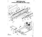 Kenmore 6289127910 backguard and cooktop assembly diagram