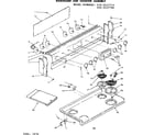 Kenmore 6289137740 backguard and cooktop assembly diagram