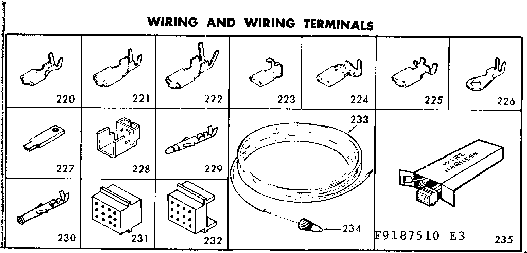 Wiring and wiring terminals