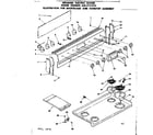Kenmore 6289197910 backguard and cooktop assembly diagram