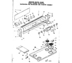 Kenmore 6289207910 backguard and cooktop assembly diagram