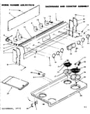 Backguard and cooktop assembly