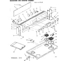 Kenmore 6289227610 backguard and cooktop assembly diagram