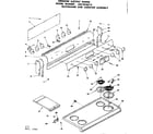 Kenmore 6289248210 backguard and cooktop assembly diagram