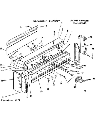 Backguard assembly