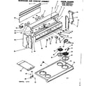 Kenmore 6289367812 backguard and cooktop assembly diagram