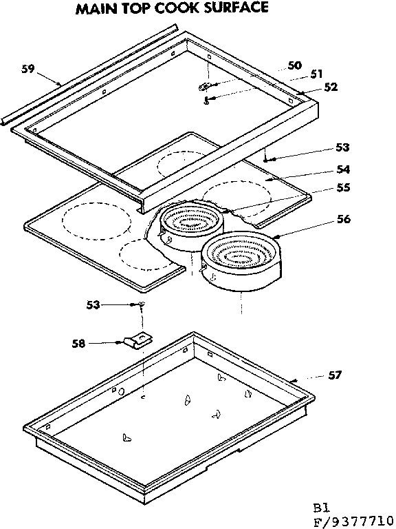 Main top cook surface