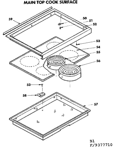 Main top cook surface