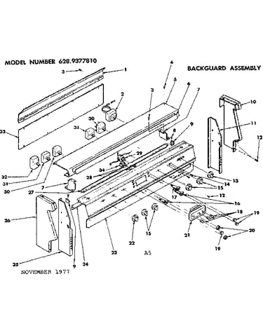Backguard assembly