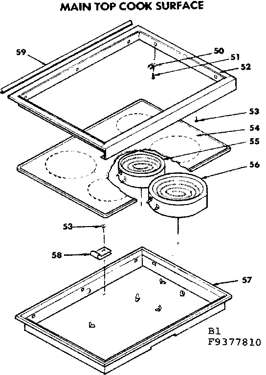 Main top cook surface