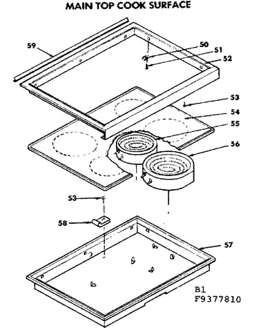 Main top cook surface