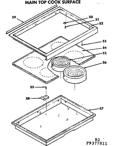 Main top cook surface