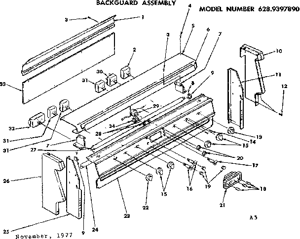 Backguard assembly