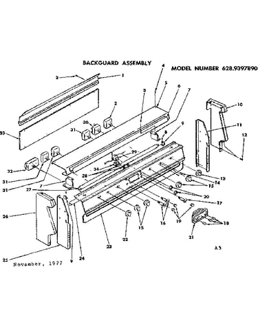 Backguard assembly