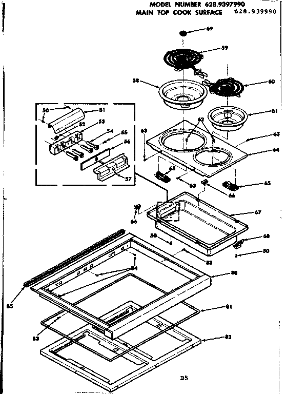 Main top cook surface