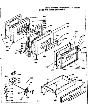 Door and latch mechanism