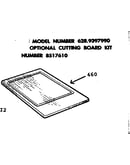 Optional cutting board kit