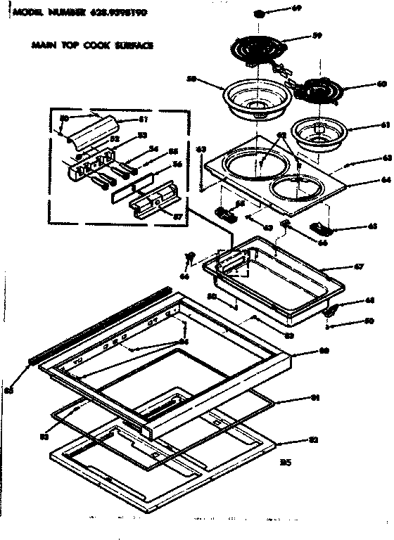 Main top cook surface