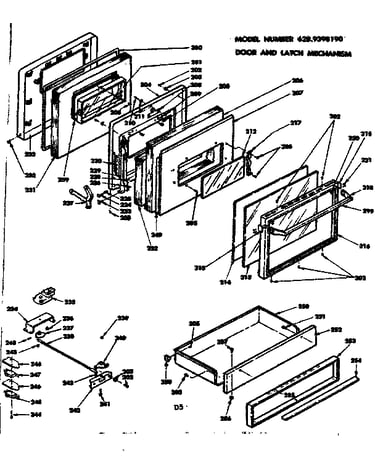 Door and latch mechanism