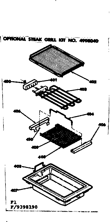 Optional steak grill kit