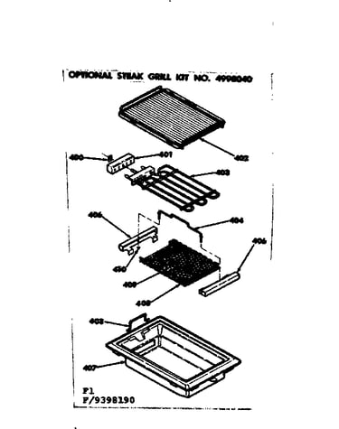 Optional steak grill kit