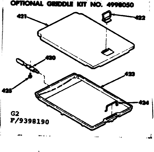 Optional griddle kit