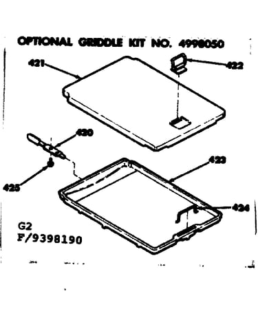 Optional griddle kit