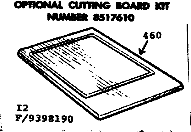 Optional cutting board kit