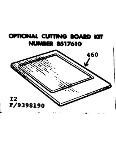 Optional cutting board kit