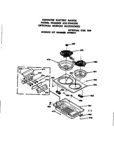 Optional coil top module kit no. 4998021