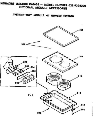 Optional smooth top module kit no. 4998030