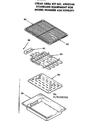 Steak grill kit no. 4998240