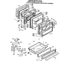 Kenmore 6289398391 door, latch mechanism and drawer assemblies diagram