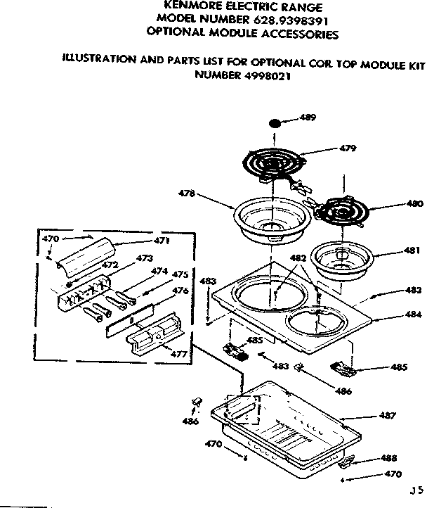 Optional coil top module kit