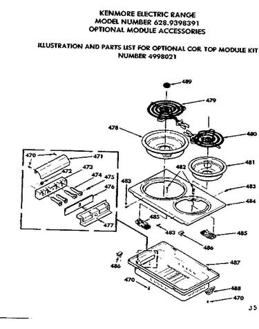 Optional coil top module kit