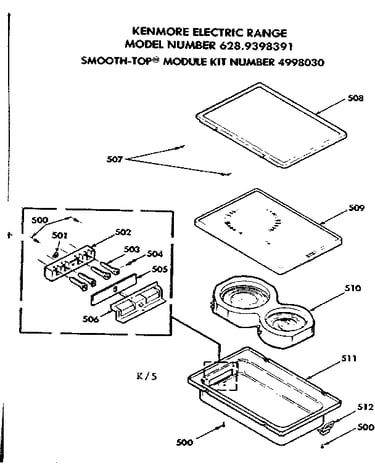 Optional smooth-top module kit number 4998030