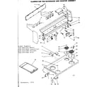 Kenmore 6289427360 backguard and cooktop assembly diagram