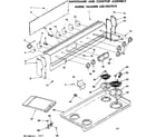 Kenmore 6289427810 backguard and cooktop assembly diagram
