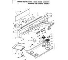 Kenmore 6289427911 backguard and cooktop assembly diagram